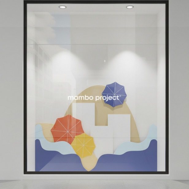 Escaparate farmacias verano sombrillas principal