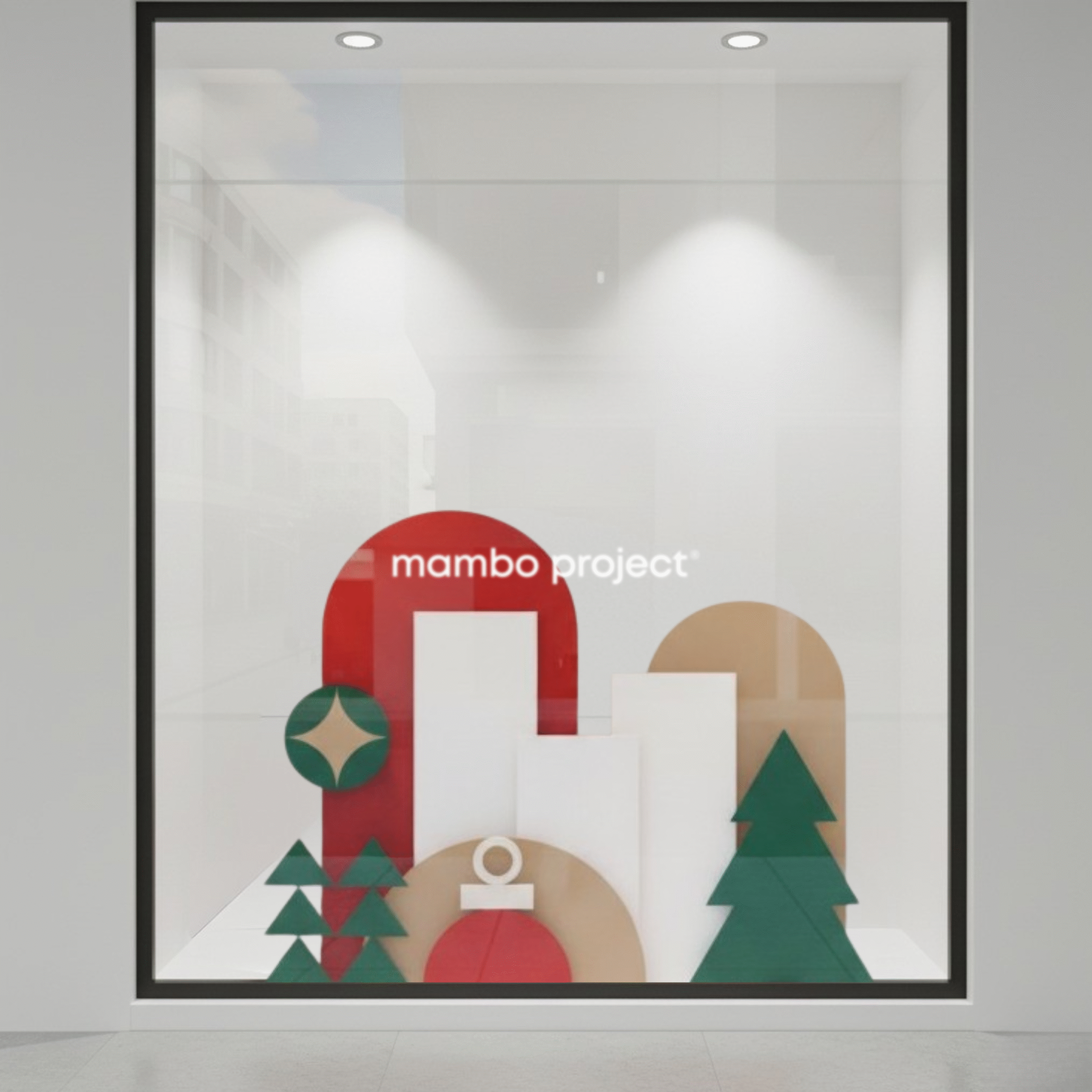 escaparate-navidad-farmacia-carton-vinilo-rojo-verde-minimalista-mambo-project